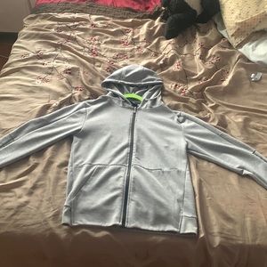 Gray zip up